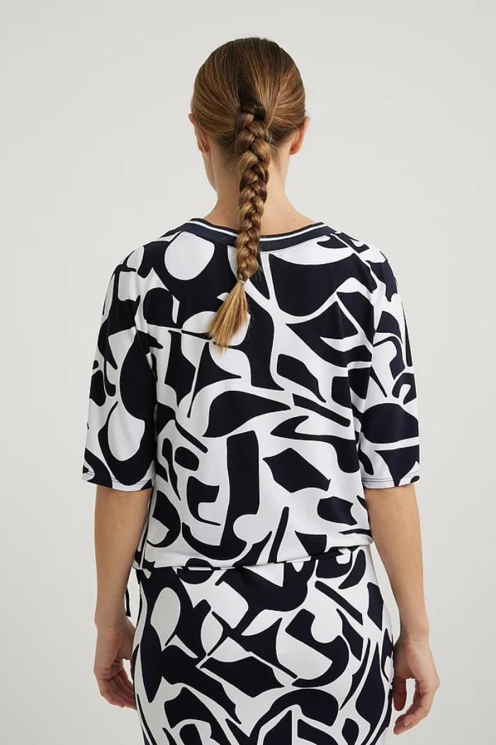 Abstract Drawstring Top - Image 2