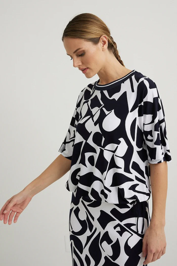 Abstract Drawstring Top - Image 3