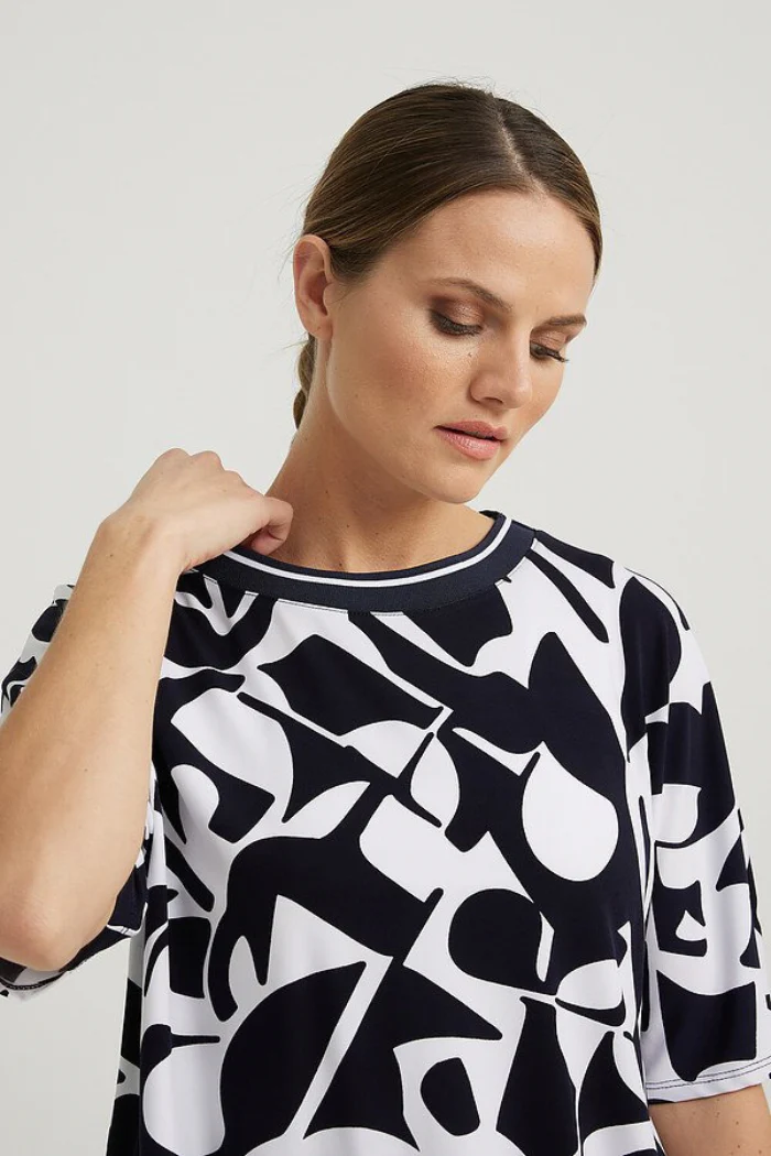 Abstract Drawstring Top - Image 4