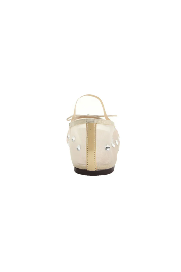Adette Stone Mesh Flat - Nude - Image 3