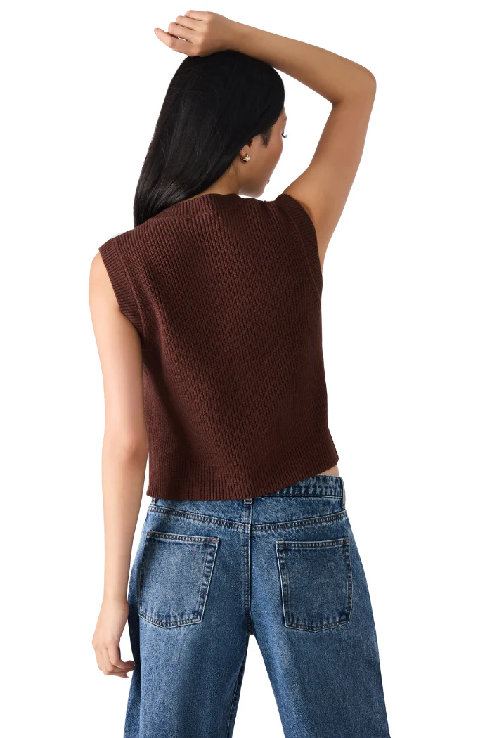 Aliya Sweater Vest - Chocolate - Image 5