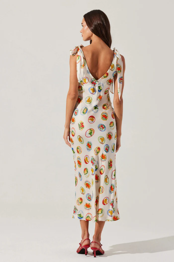 Allexina Satin Cowl Neck Midi Dress - Image 3