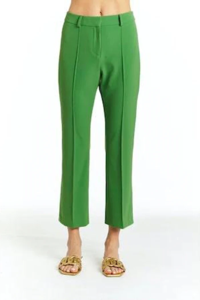 Drew Angelica Cropped Tailored Trouser - Kelly Green