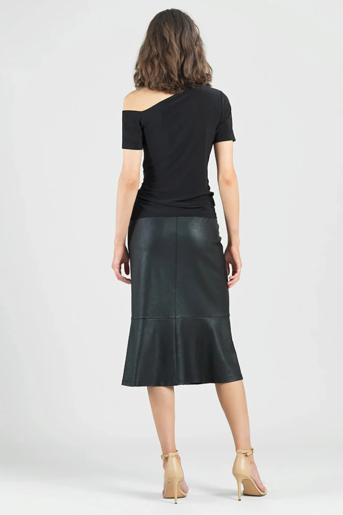 Angular Neck Line Soft Knit Short Sleeve Top - Image 10