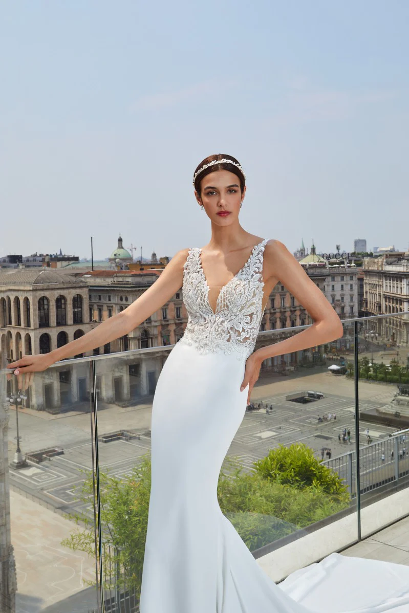 Applique Plunge Gown - Image 2