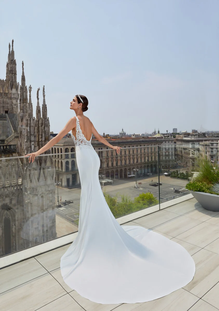 Applique Plunge Gown - Image 3