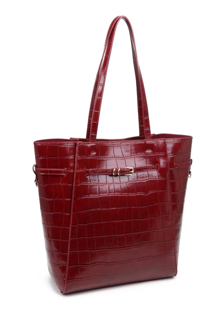 Athena Bucket Bag - Wine - Image 2