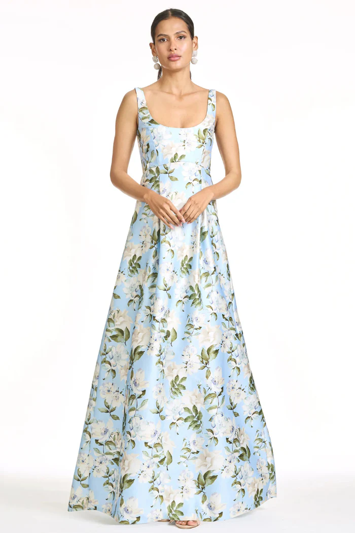 Aurora Gown - Sky Camellia