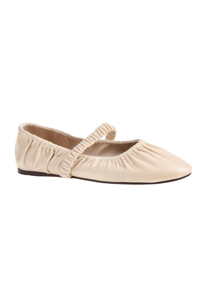 Avery Mary Jane Flat - Smooth Cream