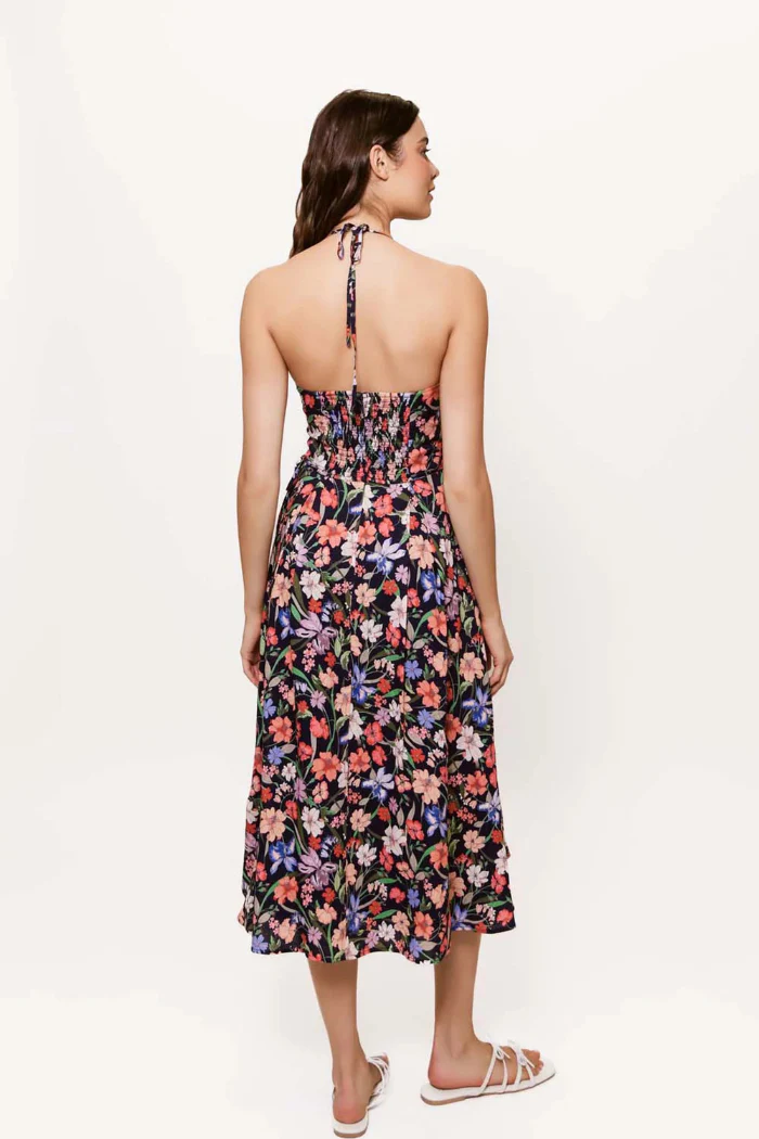 Bambi Floral Midi Sun Dress - Vibrant Botanical Slip - Image 4
