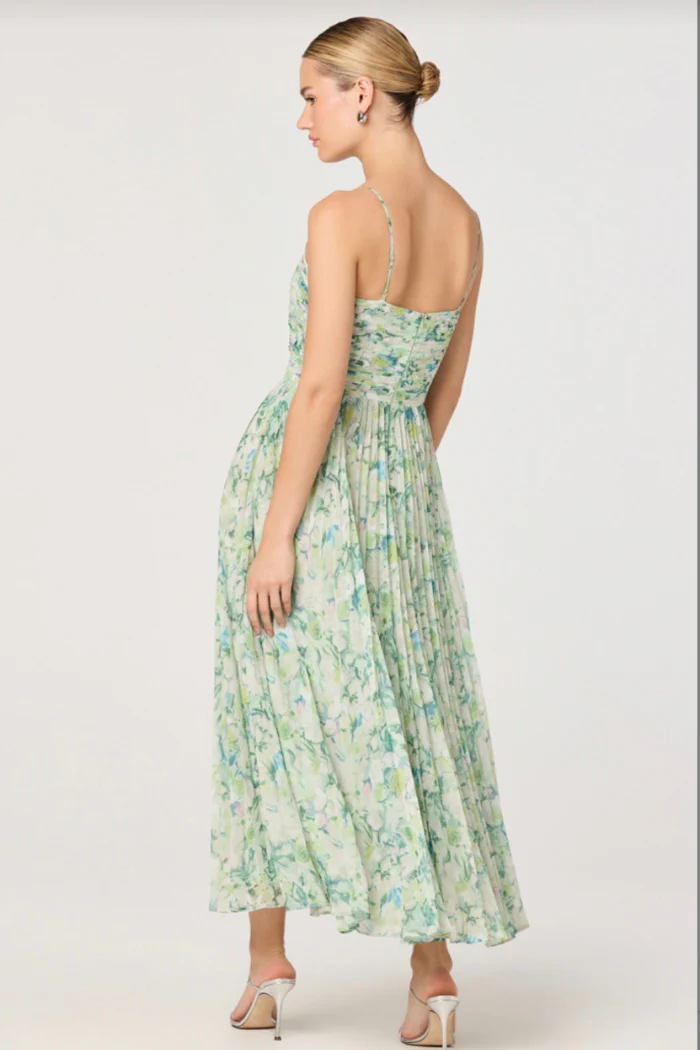 ASTR the Label Bayley Floral Pleated Midi Dress – Romantic Wedding Guest & Garden Party Style - Image 4