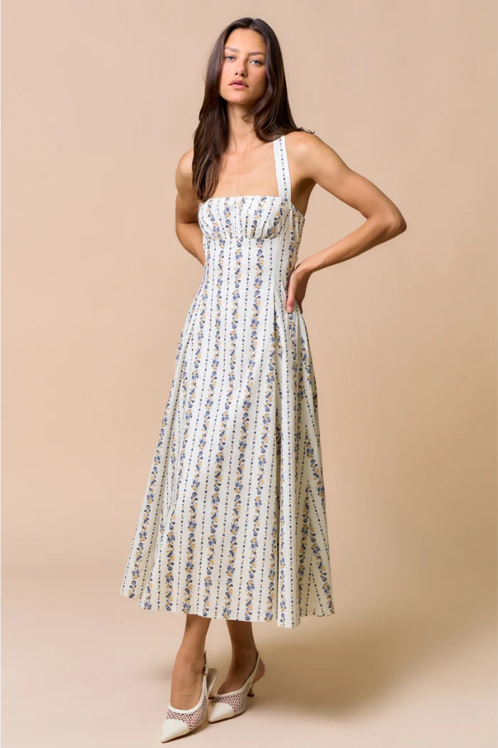 Bluebell Floral Halter Midi Dress