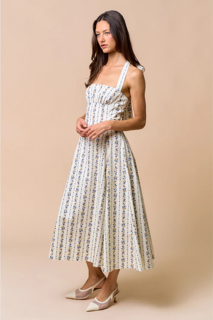 Bluebell Floral Halter Midi Dress - Image 3
