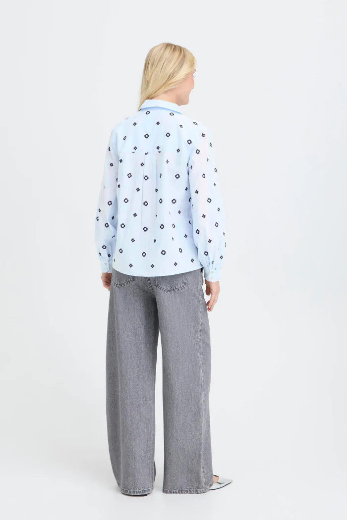 BYFabienne Embroidered Geometric Button-Front Shirt - Image 4