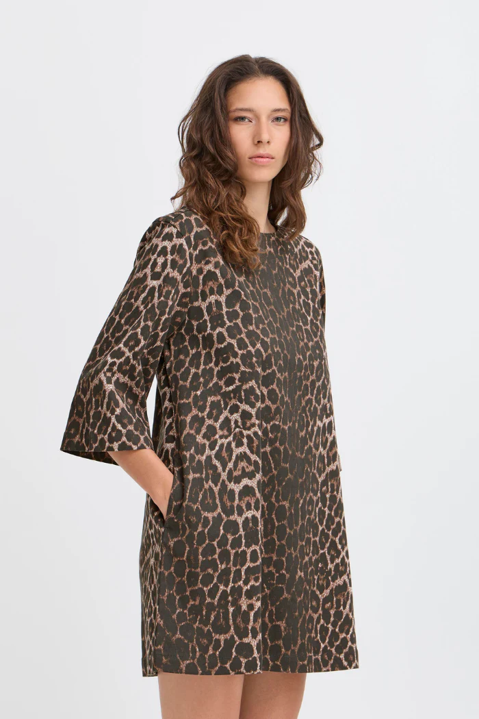 Kenna Leopard Print Mini Shift Dress – Effortless Animal Print Style - Image 2