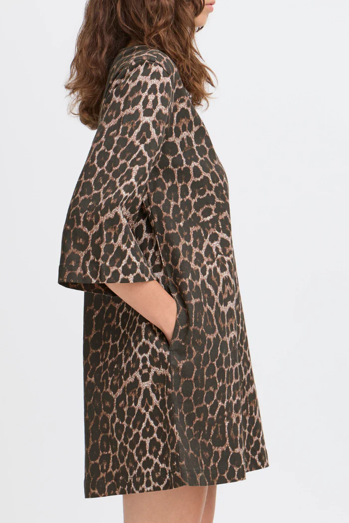 Kenna Leopard Print Mini Shift Dress – Effortless Animal Print Style - Image 4