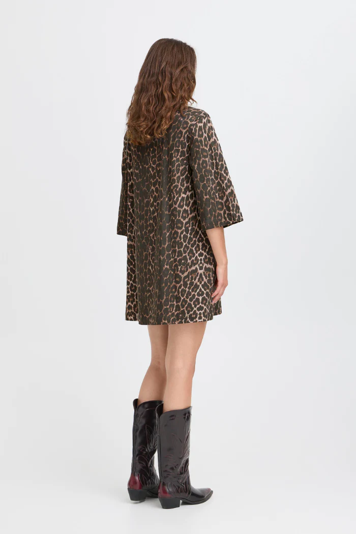 Kenna Leopard Print Mini Shift Dress – Effortless Animal Print Style - Image 5