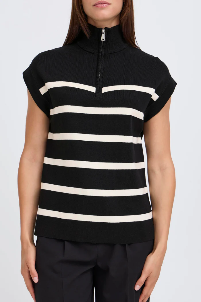 BYMmorla Zipper Vest - Black Mix - Image 4