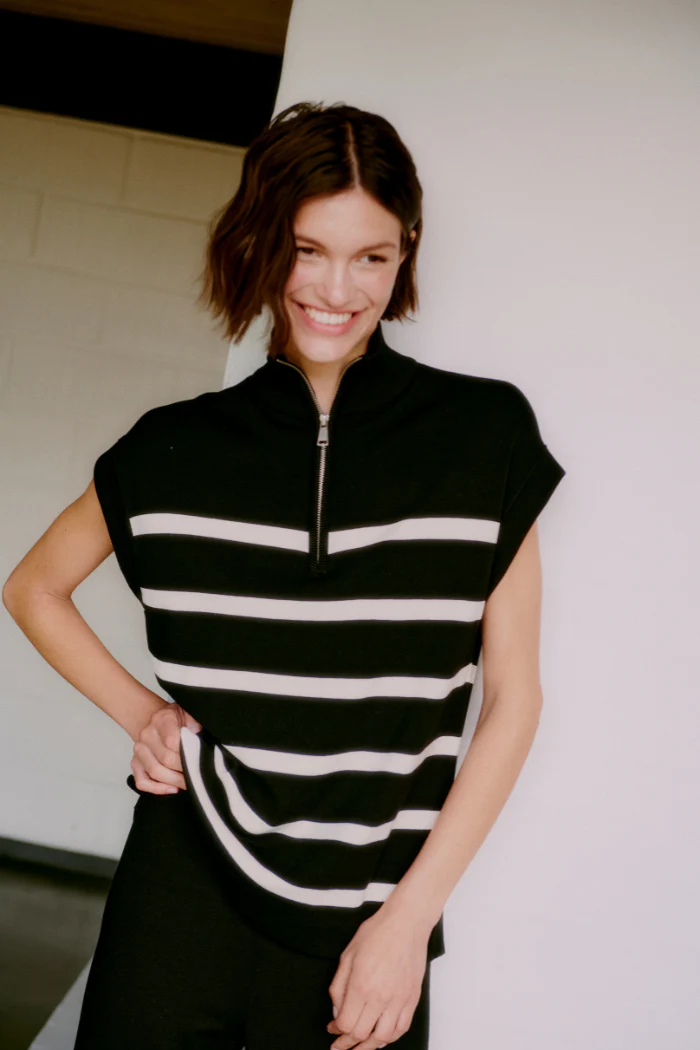 BYMmorla Zipper Vest - Black Mix - Image 9