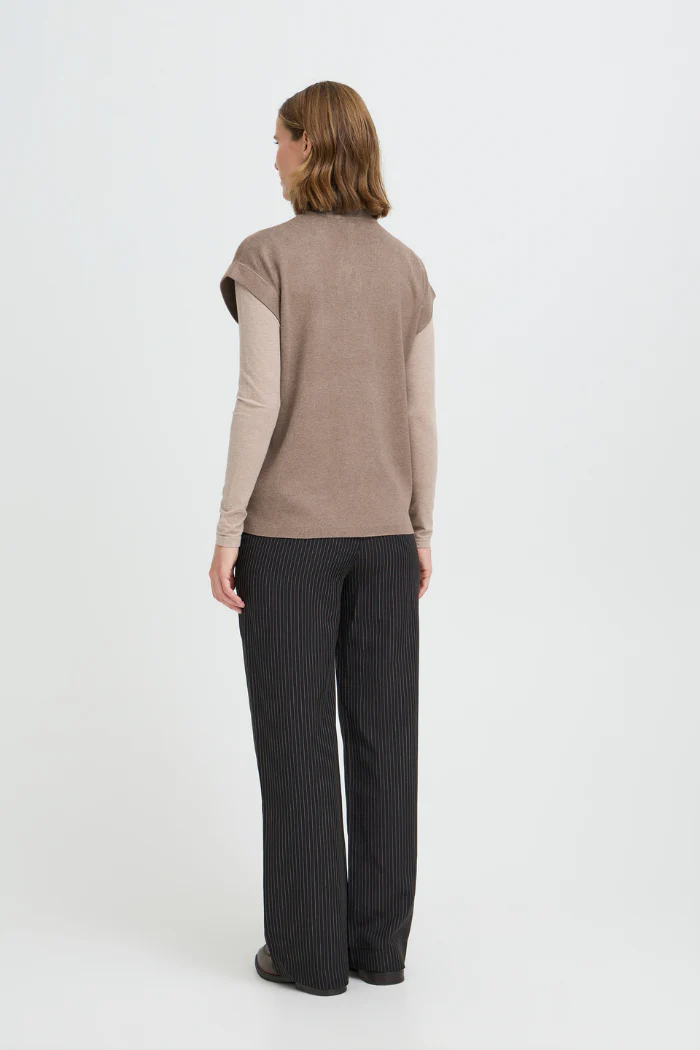 BYMmorla Zipper Vest - Walnut Melange - Image 3