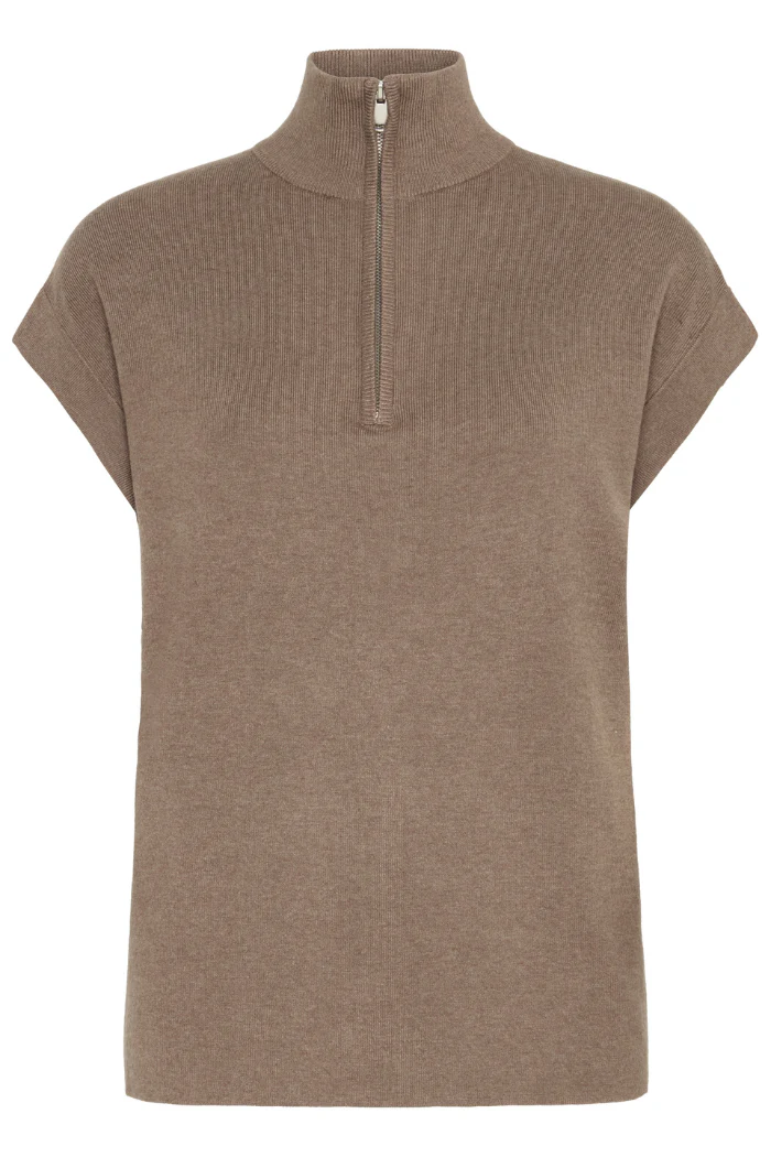 BYMmorla Zipper Vest - Walnut Melange - Image 6