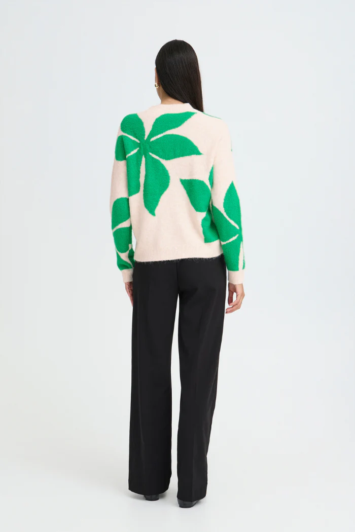 BYOmea Graphic Flower Knit Sweater - Image 7