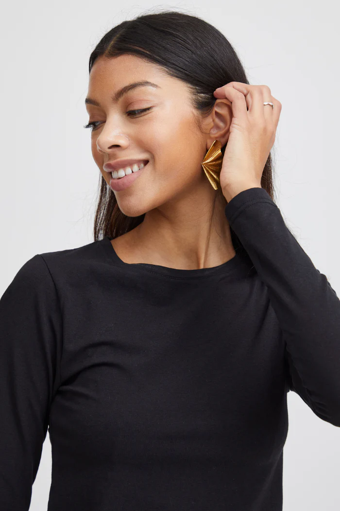 BYPamila Long Sleeve Jersey Tee - Black - Image 3