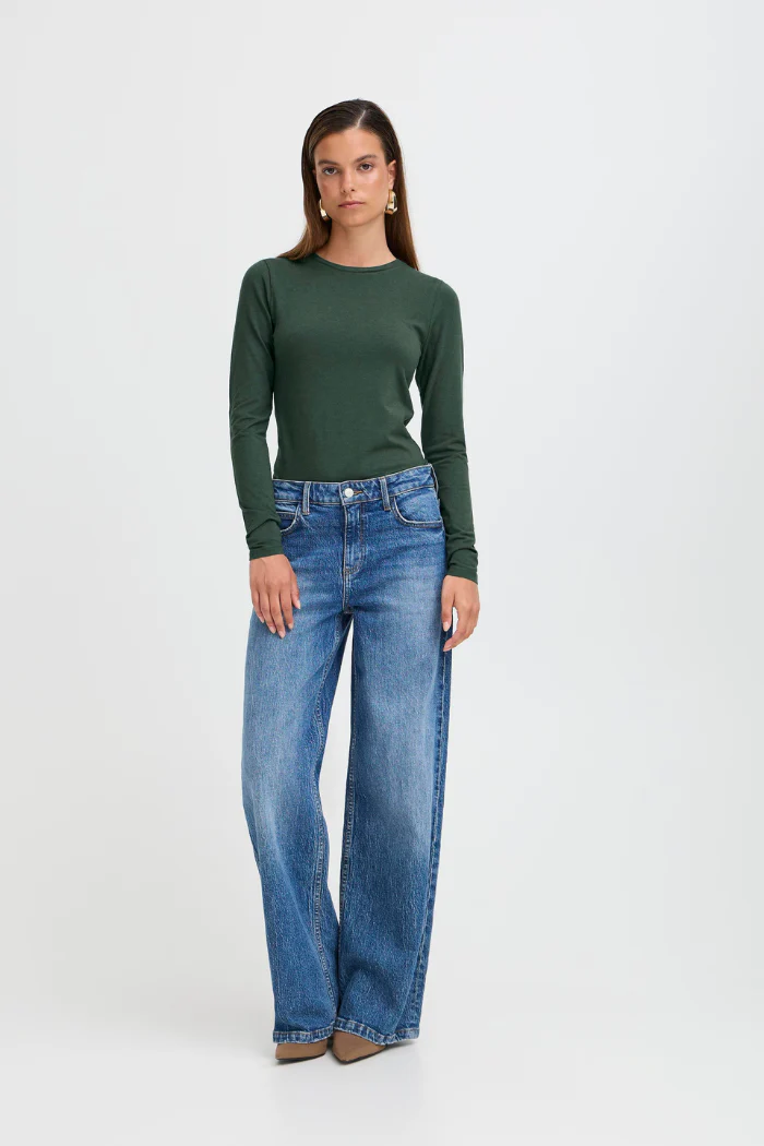 BYPamila Long Sleeve Jersey Tee - Green Gables - Image 4