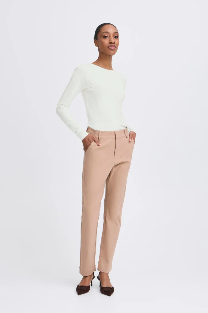 BYPamila Long Sleeve Jersey Tee - Off White - Image 5