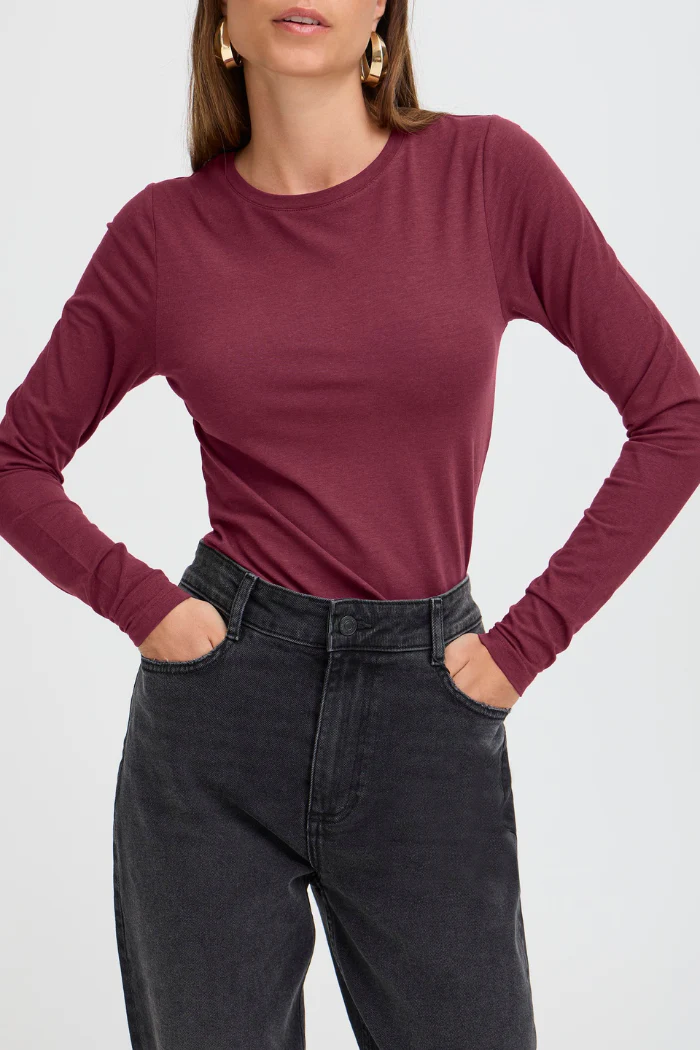 BYPamila Long Sleeve Jersey Tee - Port Royale - Image 5