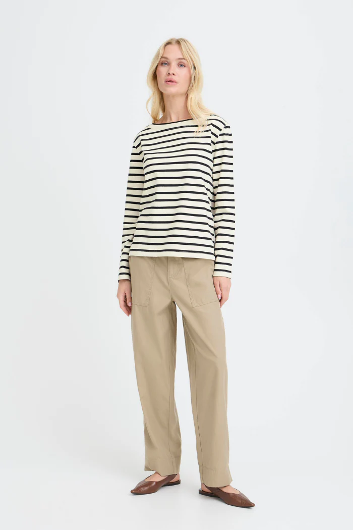 BYSaima Striped Boatneck Long Sleeve Tee - Image 4