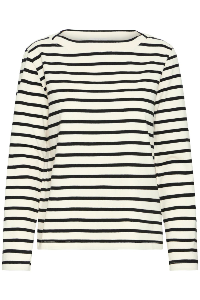 BYSaima Striped Boatneck Long Sleeve Tee - Image 6