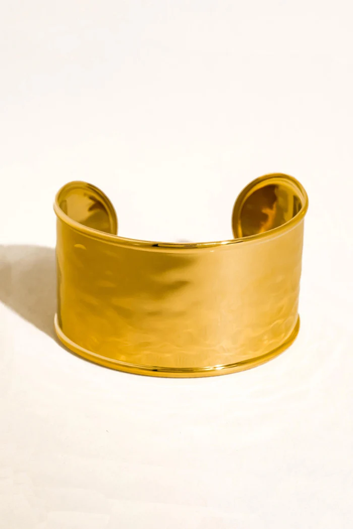 Calric Wide Statement Cuff Bracelet - Image 3