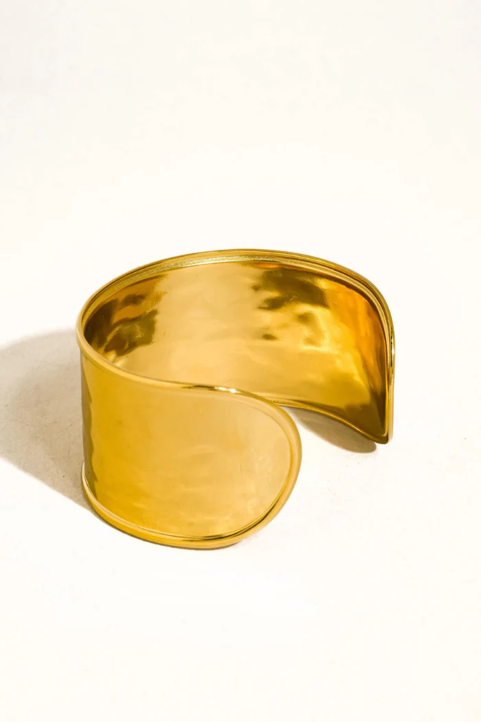 Calric Wide Statement Cuff Bracelet - Image 4