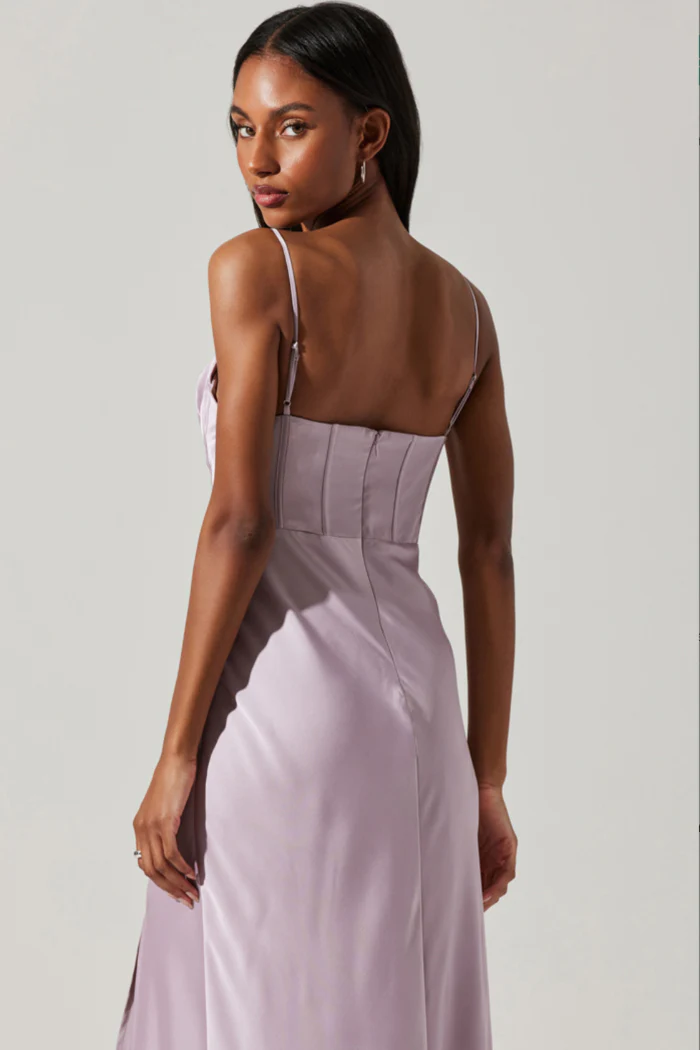 Cannes Satin Bustier Maxi Dress - Image 3