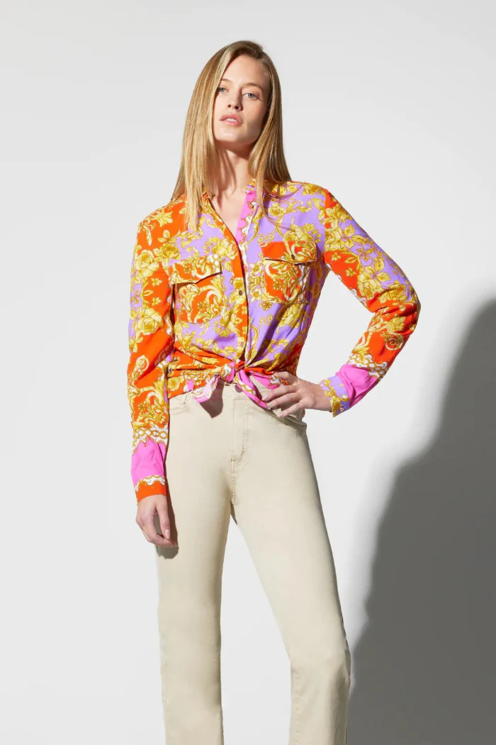 Chains + Flowers Boyfriend Shirt