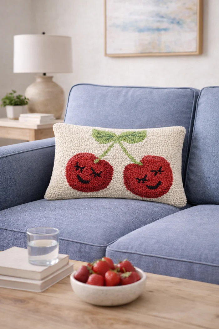 Cherries Hook Pillow