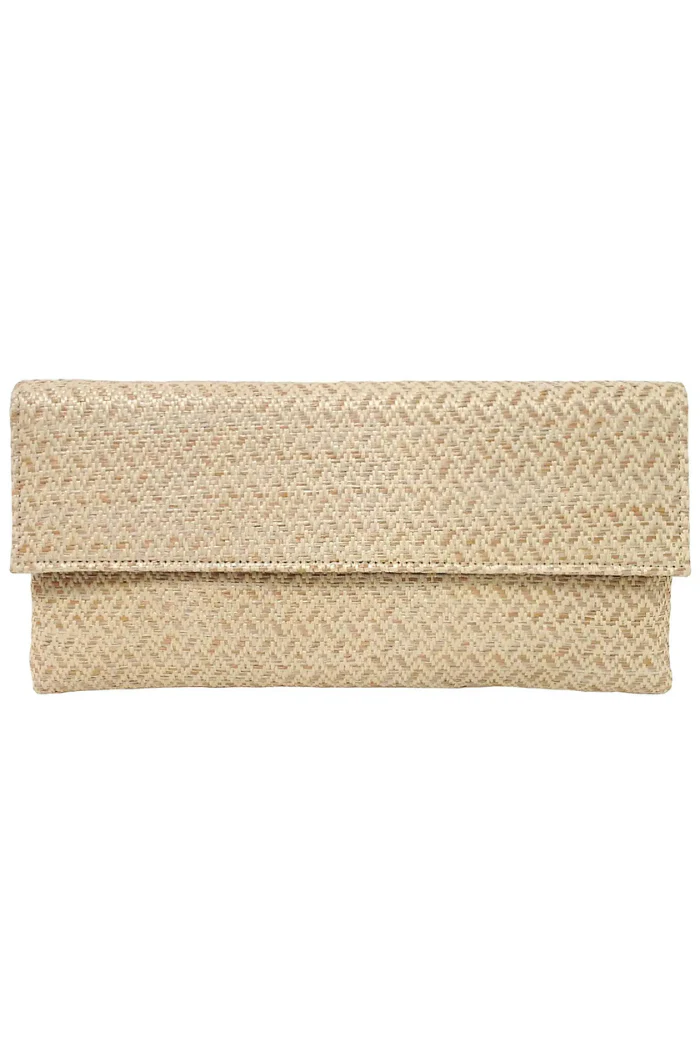 Chevron Straw Clutch