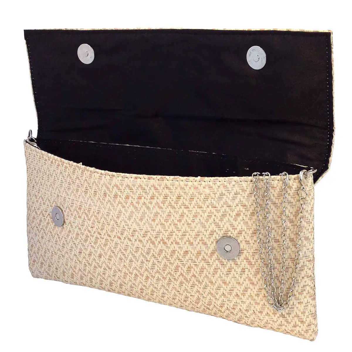 Chevron Straw Clutch - Image 3
