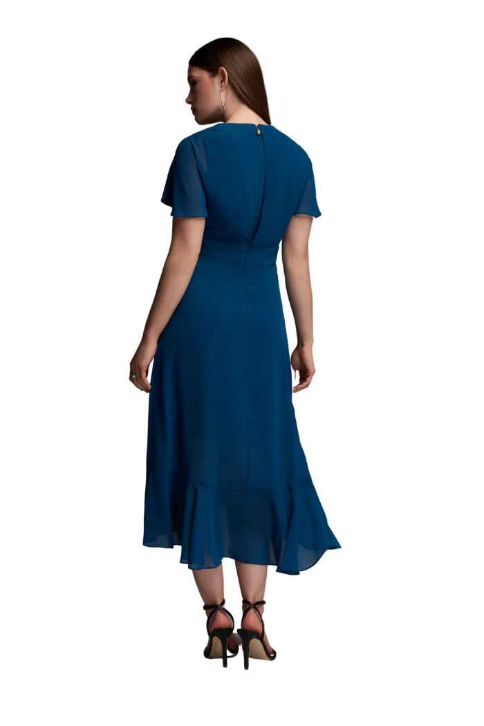 Chiffon Tea Length Dress - Image 5