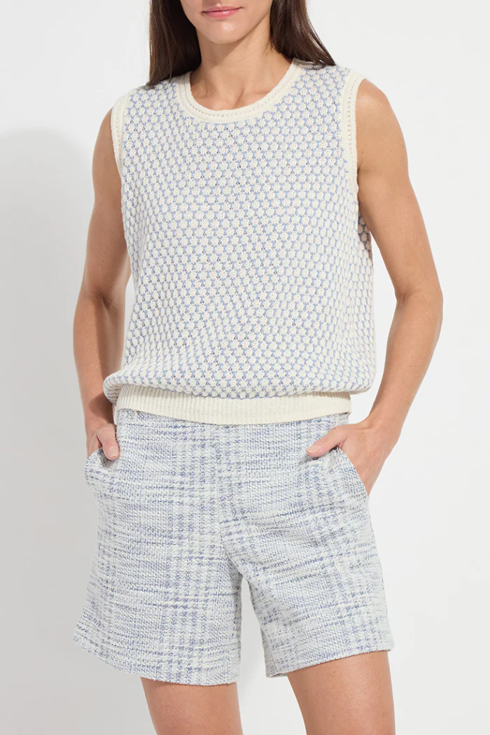 Claire Textured Mesh Sweater Shell - Image 2