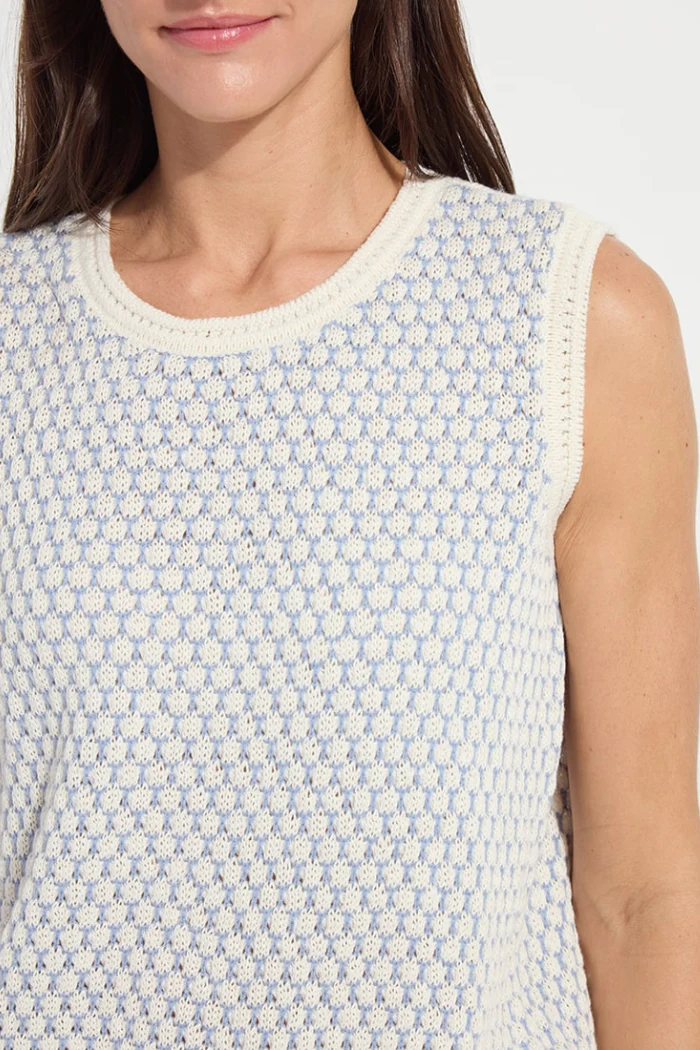 Claire Textured Mesh Sweater Shell - Image 3