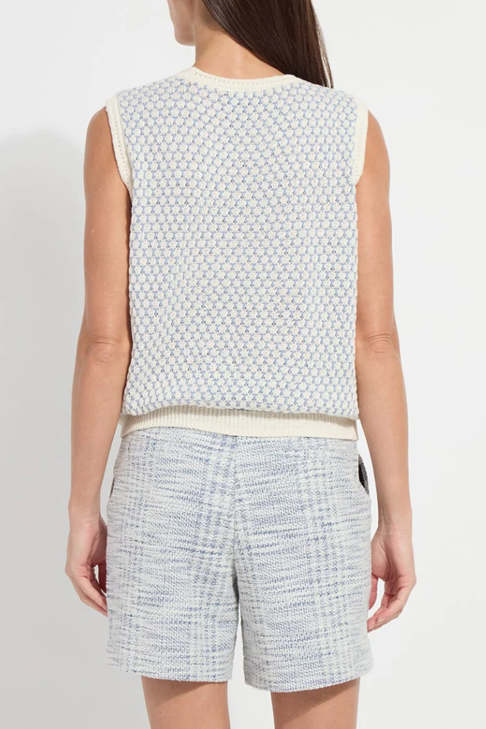 Claire Textured Mesh Sweater Shell - Image 5