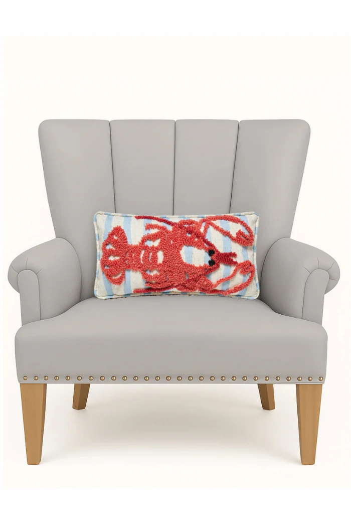 Coastal Lobster Tufted Hook Pillow - Image 2