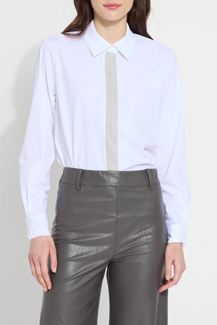Connie Micro Beaded Shirt - White