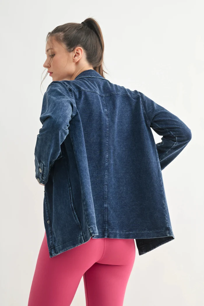 Cotton Blend Mineral Wash Shacket - Image 4