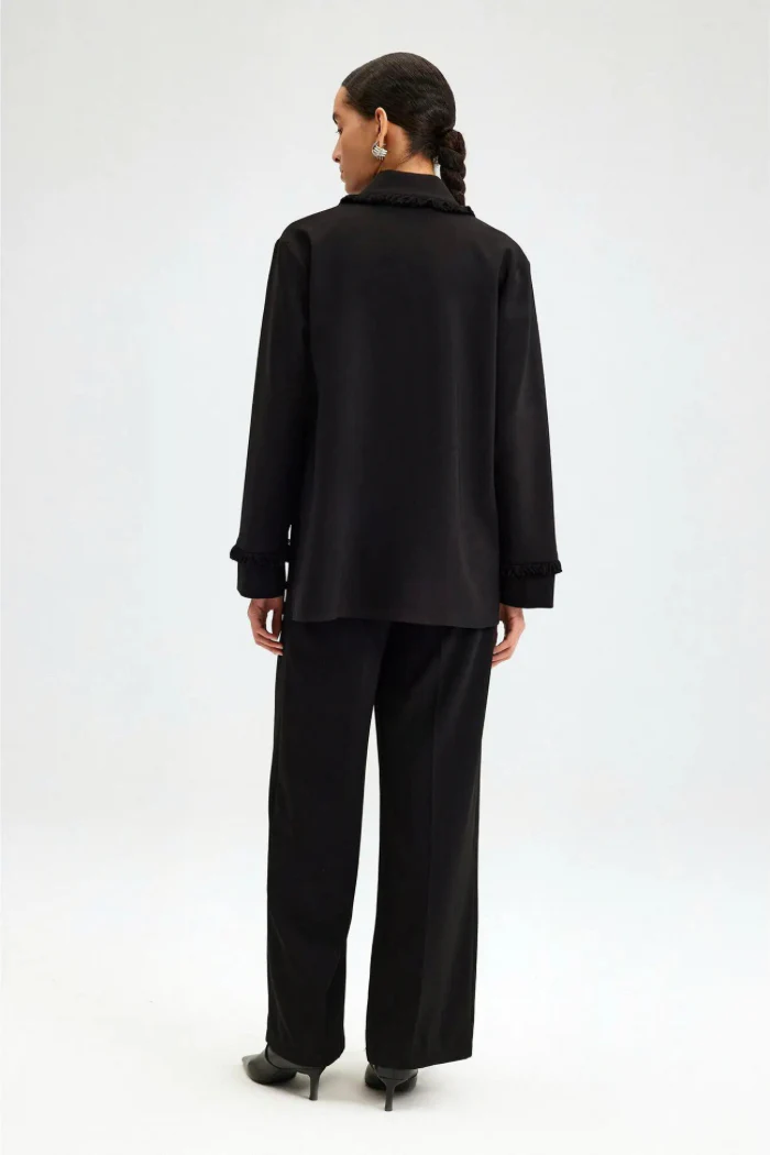 Crepe Shirt with Tassel Detail - Image 4