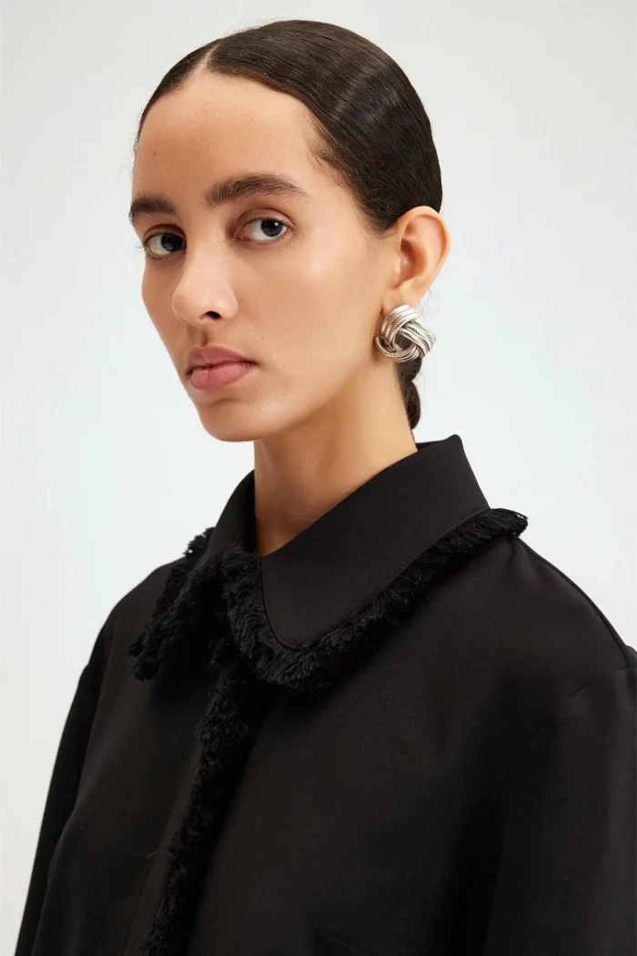 Crepe Shirt with Tassel Detail - Image 5