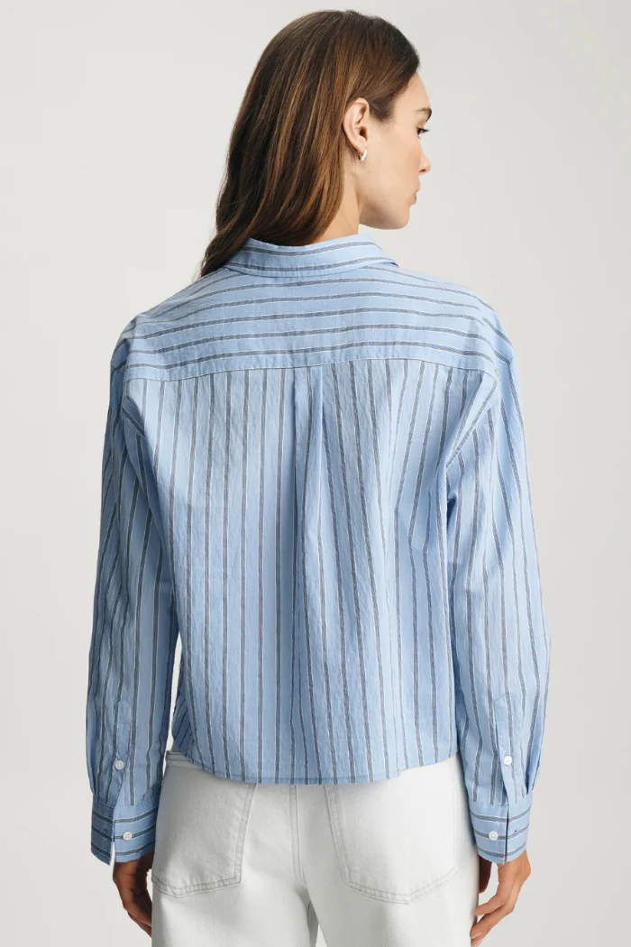 Cropped One Pocket Button-Up Shirt - Image 4