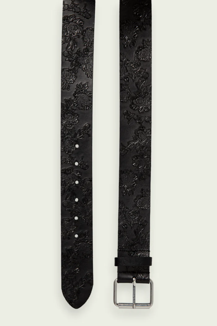 Debossed Leather Belt - Image 5